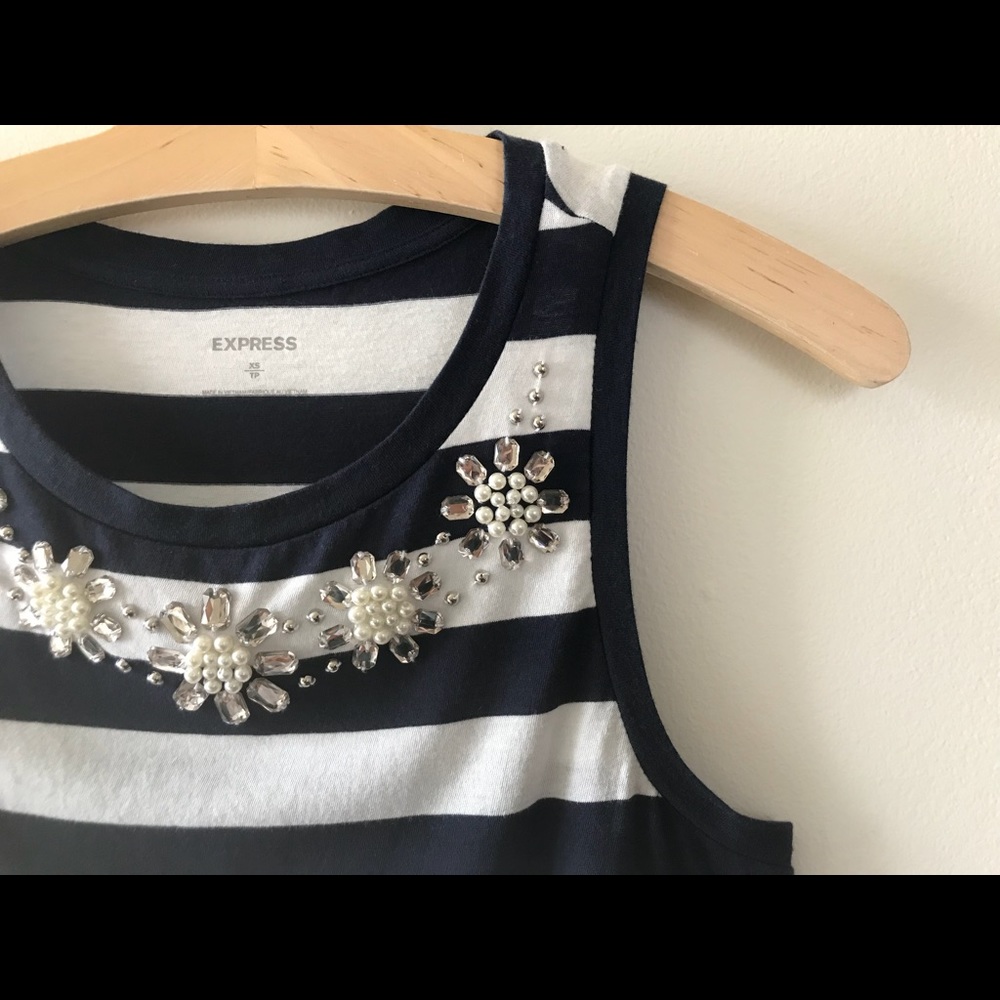 Express Embellished Cropped Tank